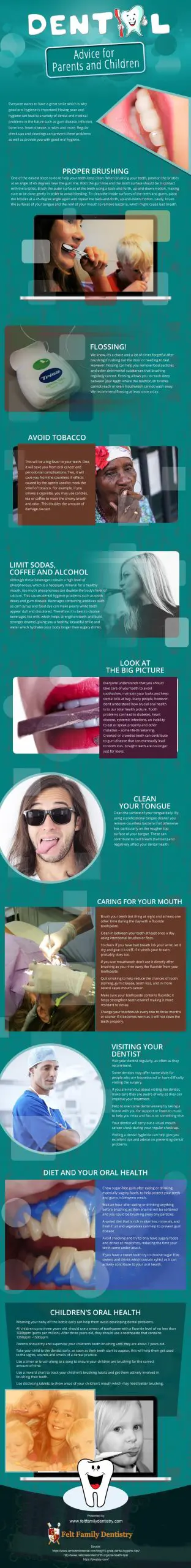 Dental Advice for Parents and Children Infographic