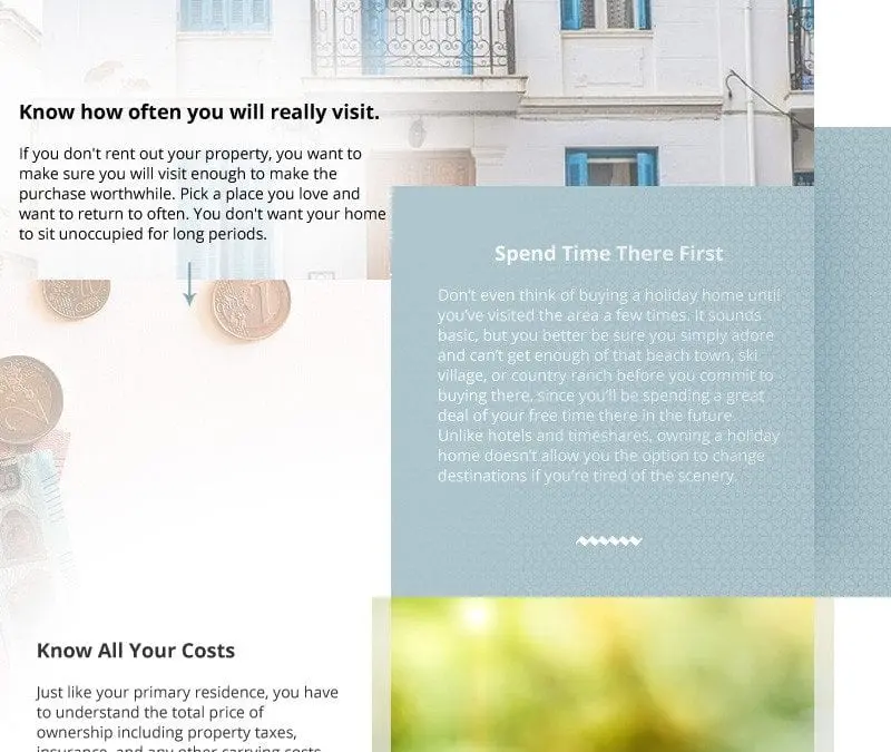 Things to Consider Before Buying a Holiday Home