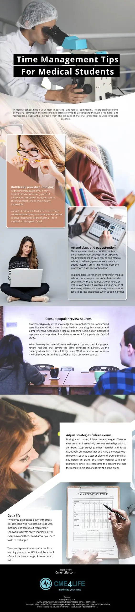 Time Management Tips for Medical Students Infographic
