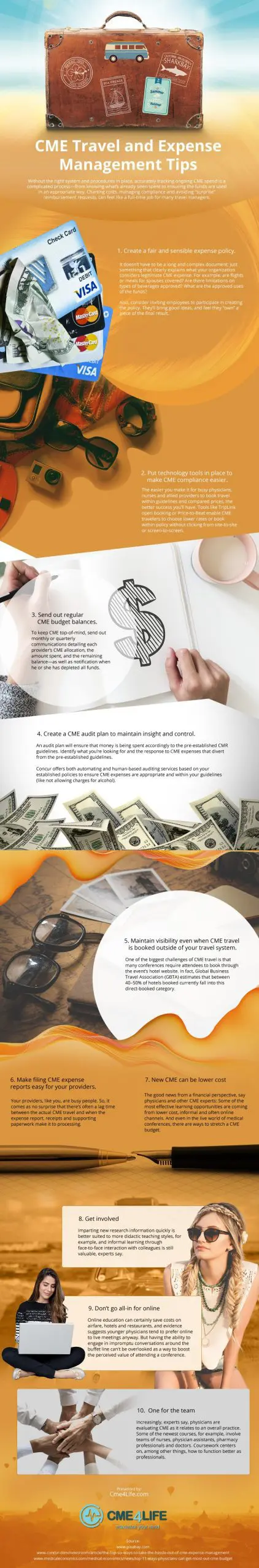 CME-Travel-and-Expense-Management-Tips Infographic