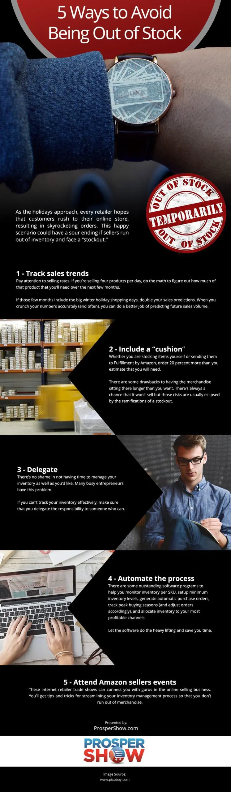 5 Ways to Avoid Being Out of Stock Infographic