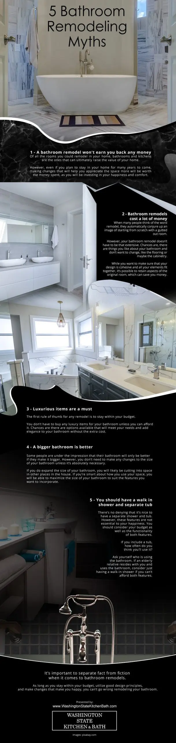 5 Bathroom Remodeling Myths Infographic