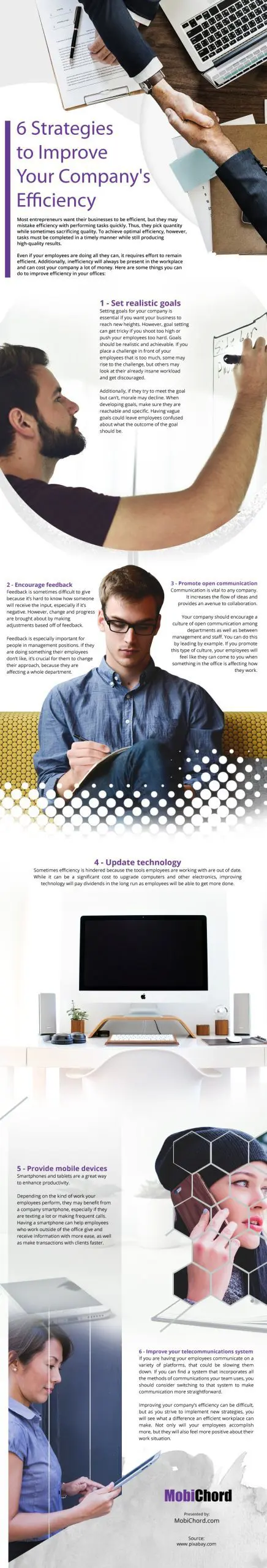 6 Strategies to Improve Your Company's Efficiency Infographic