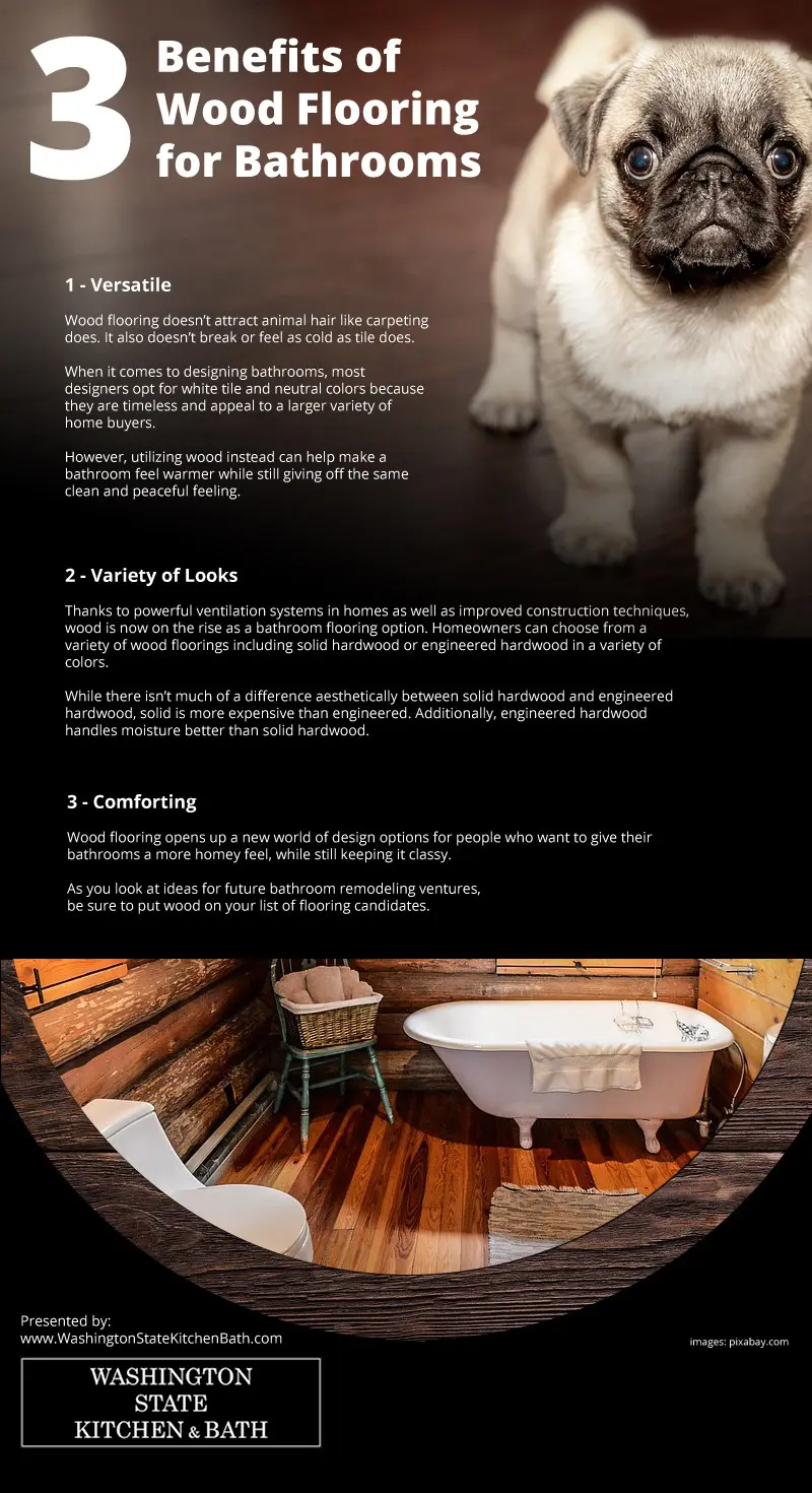 3 Benefits of Wood Flooring for Bathrooms Infographic 3 Benefits of Wood Flooring for Bathrooms Infographic