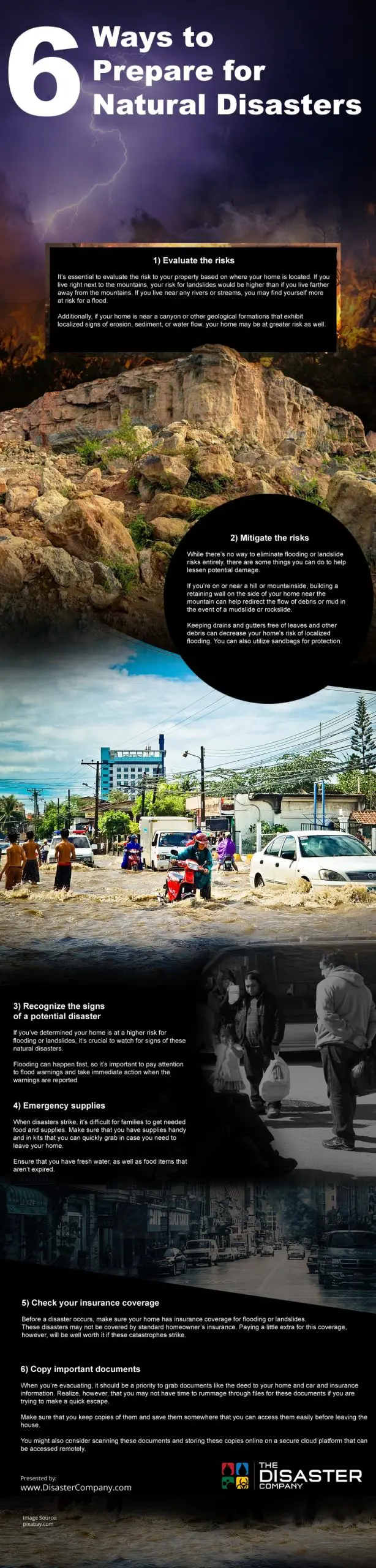 6 Ways to Prepare for Natural Disasters Infographic