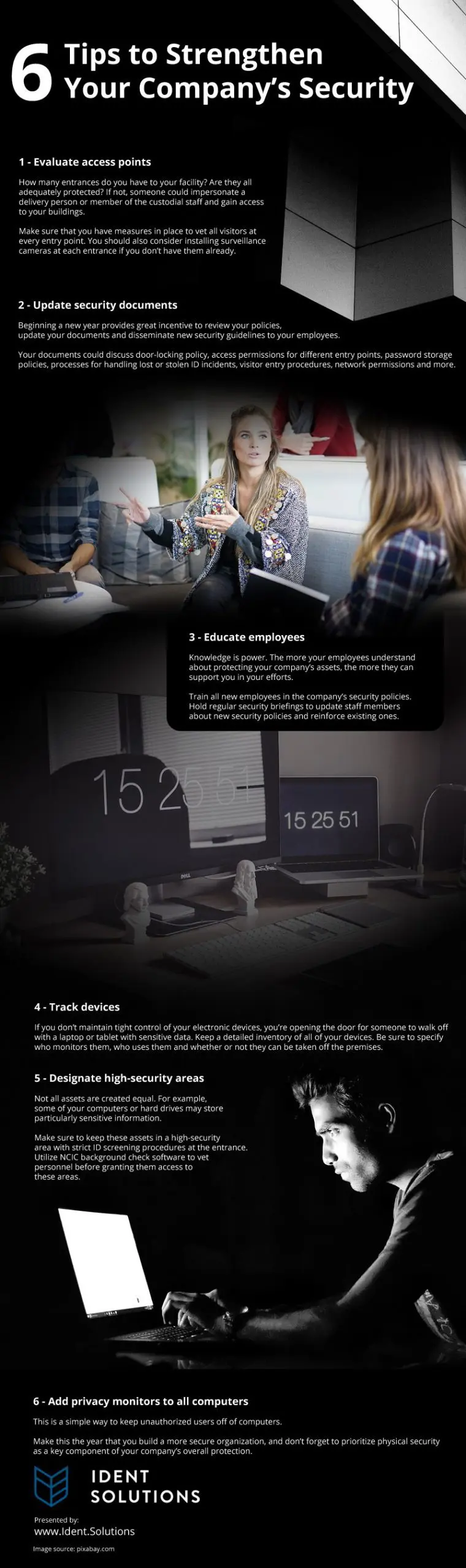 6 Tips to Strengthen Your Company’s Security Infographic