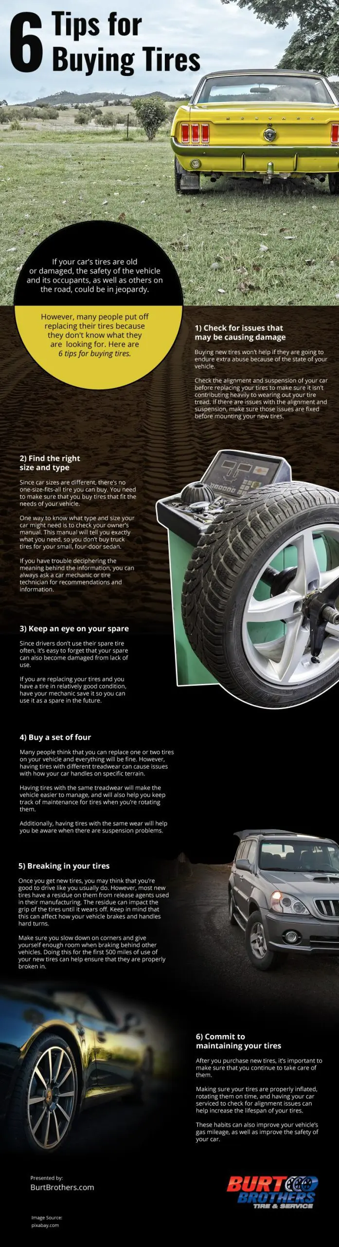 6 Tips for Buying Tires Infographic