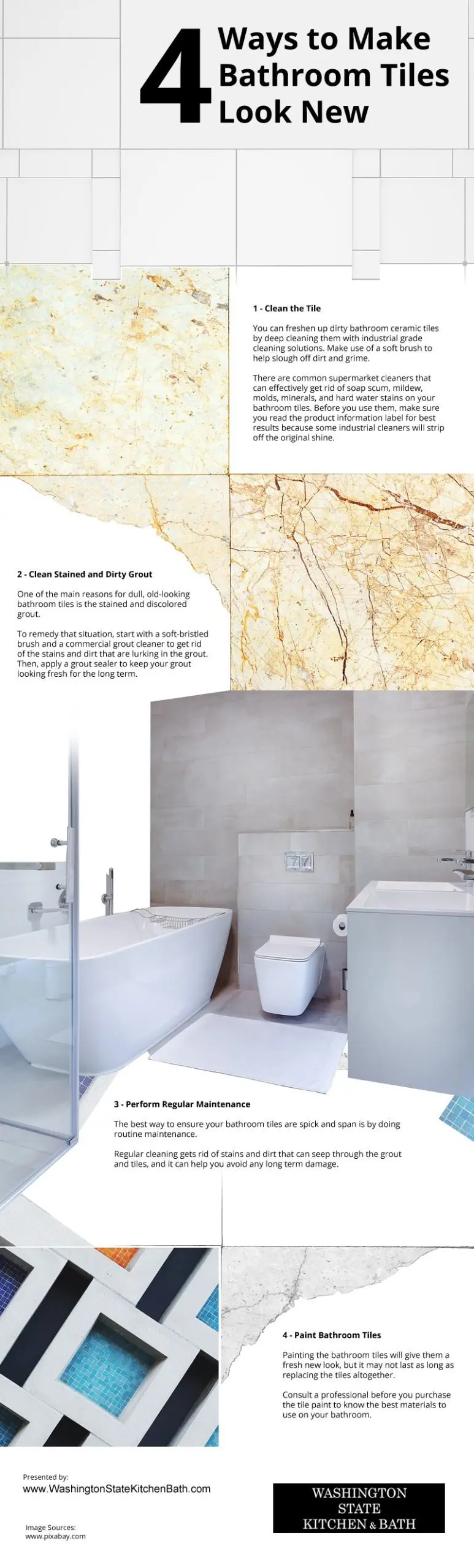 4 Ways to Make Bathroom Tiles Look New 4 Ways to Make Bathroom Tiles Look New Infographic