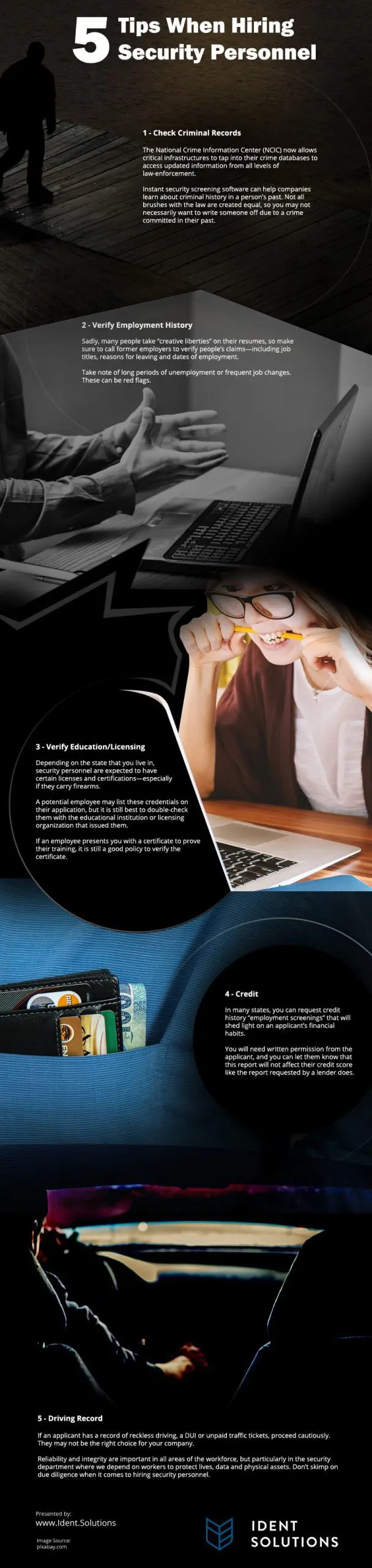 5 Tips When Hiring Security Personnel 5 Tips When Hiring Security Personnel Infographic