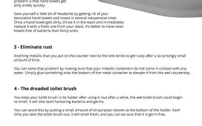 5 Bathroom Cleaning Tips