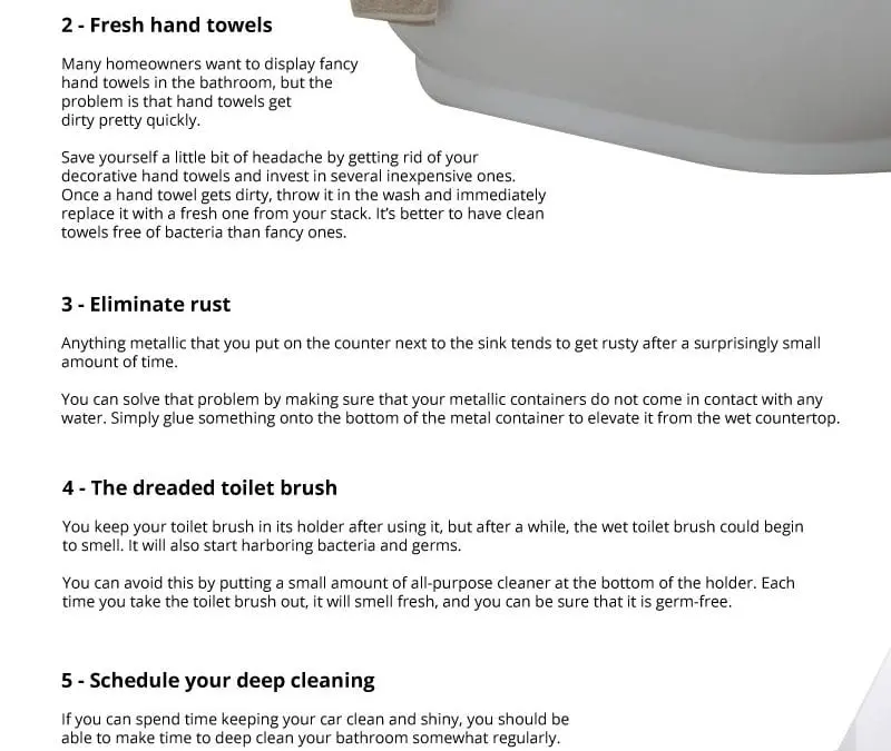 5 Bathroom Cleaning Tips