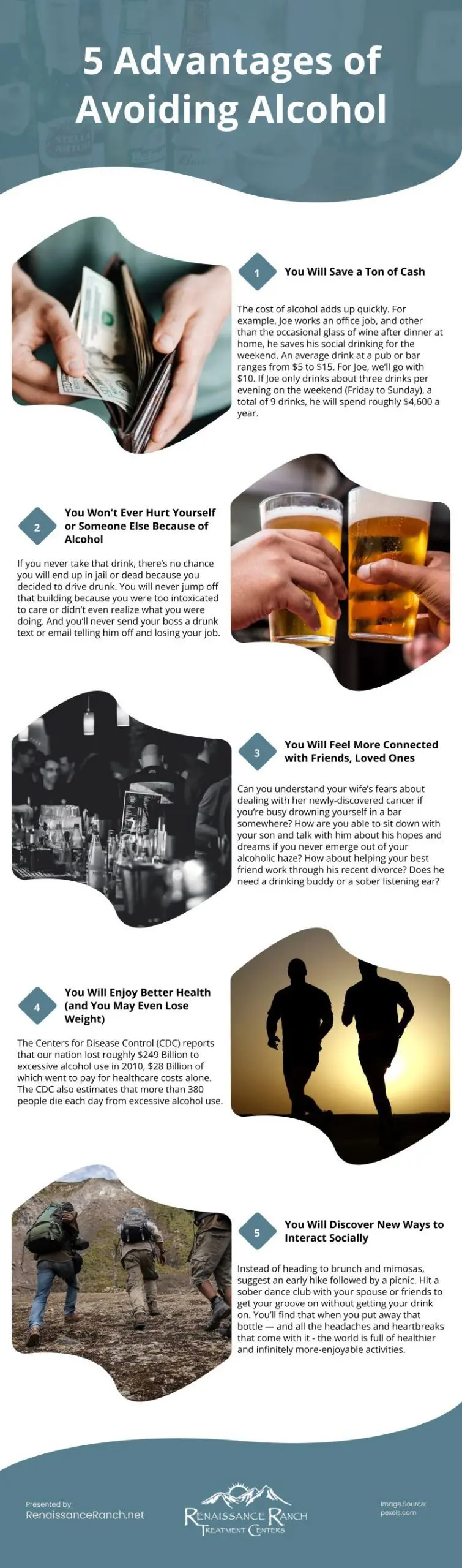 5 Advantages of Avoiding Alcohol Infographic