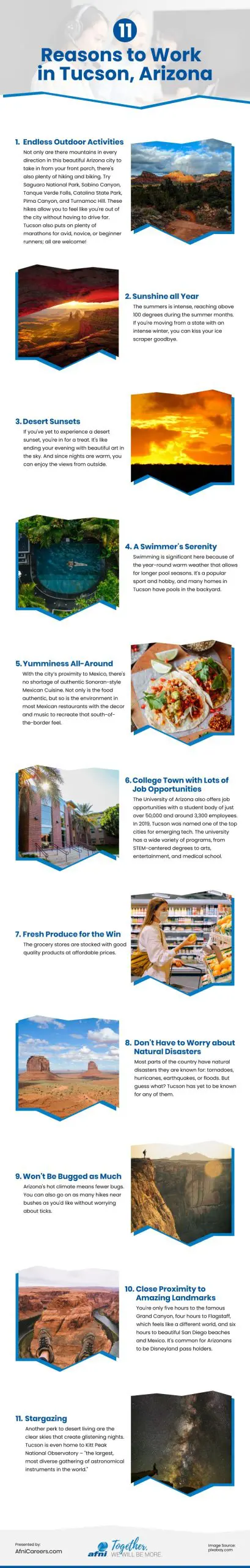 11 Reasons to Work in Tucson, Arizona Infographic