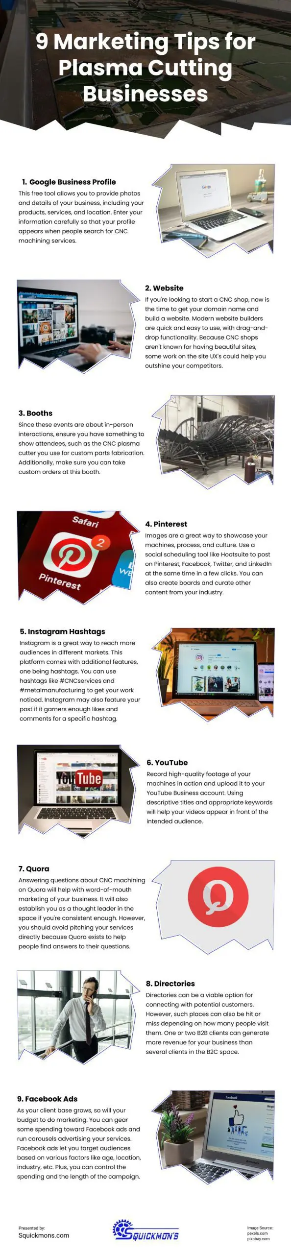 9 Marketing Tips for Plasma Cutting Businesses Infographic