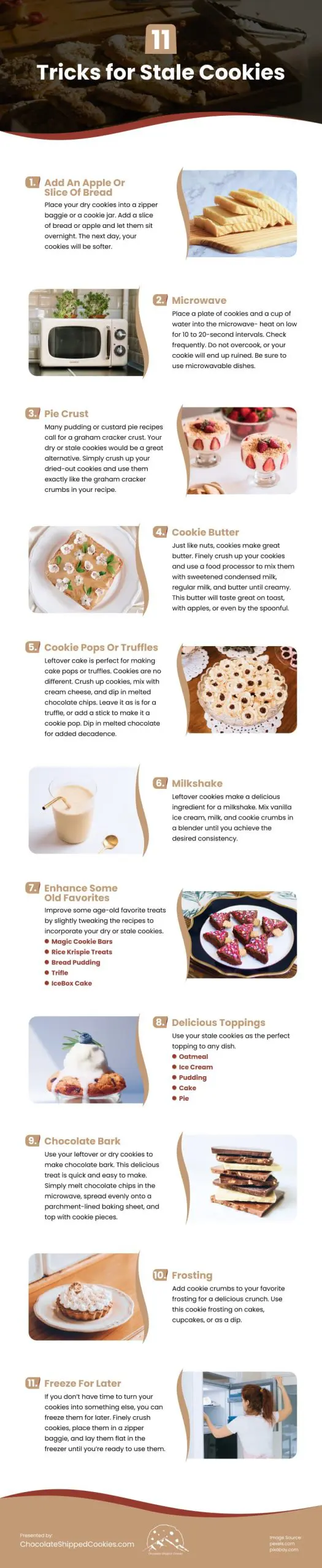 11 Tricks for Stale Cookies Infographic