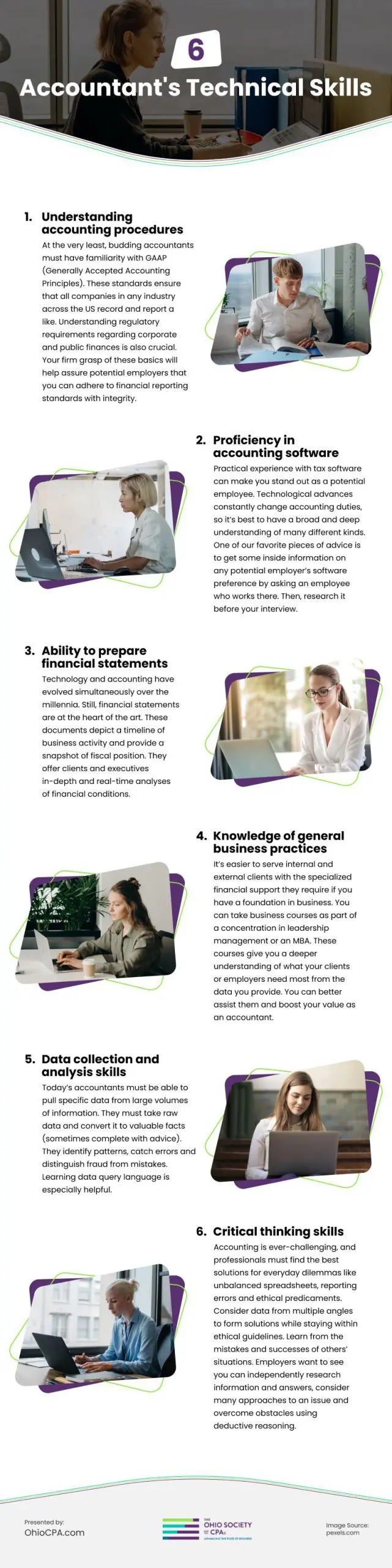 6 Accountant's Technical Skills Infographic