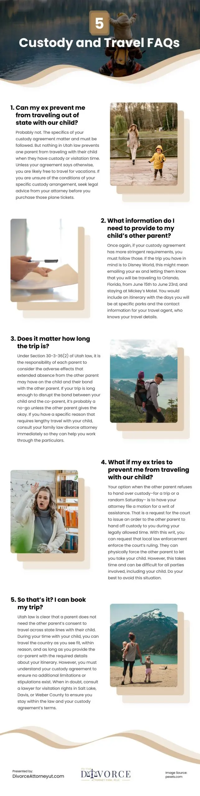 5 Custody and Travel FAQs Infographic