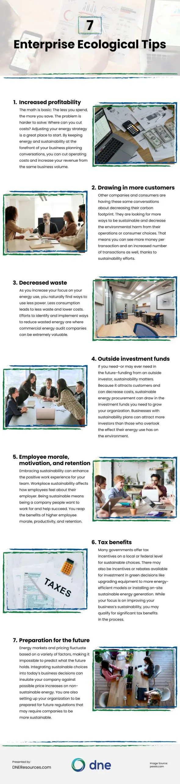 7 Enterprise Ecological Tips Infographic