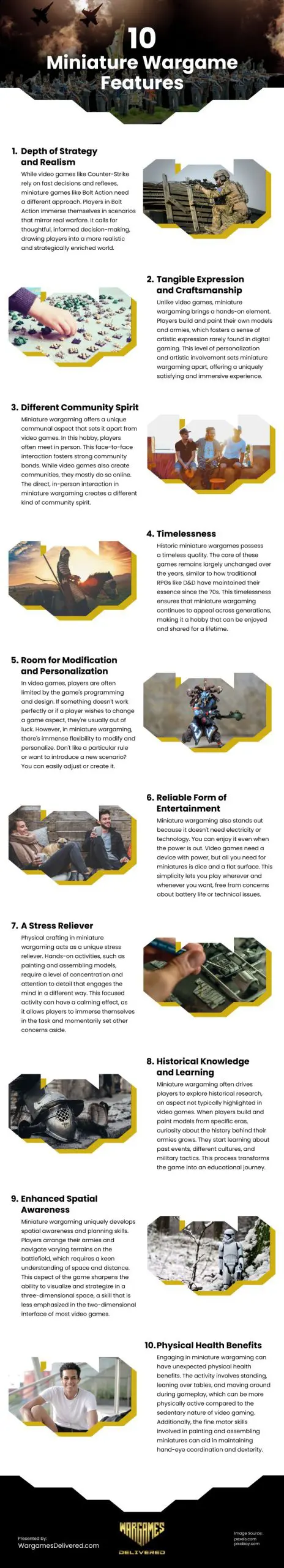10 Miniature Wargame Features Infographic