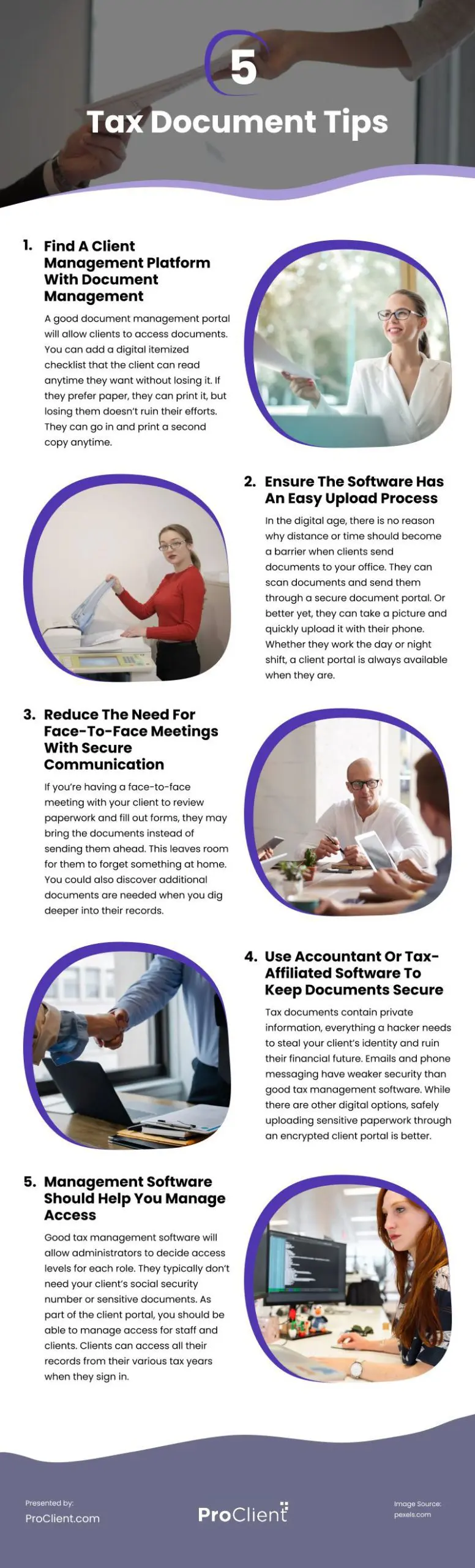 5 Tax Document Tips Infographic