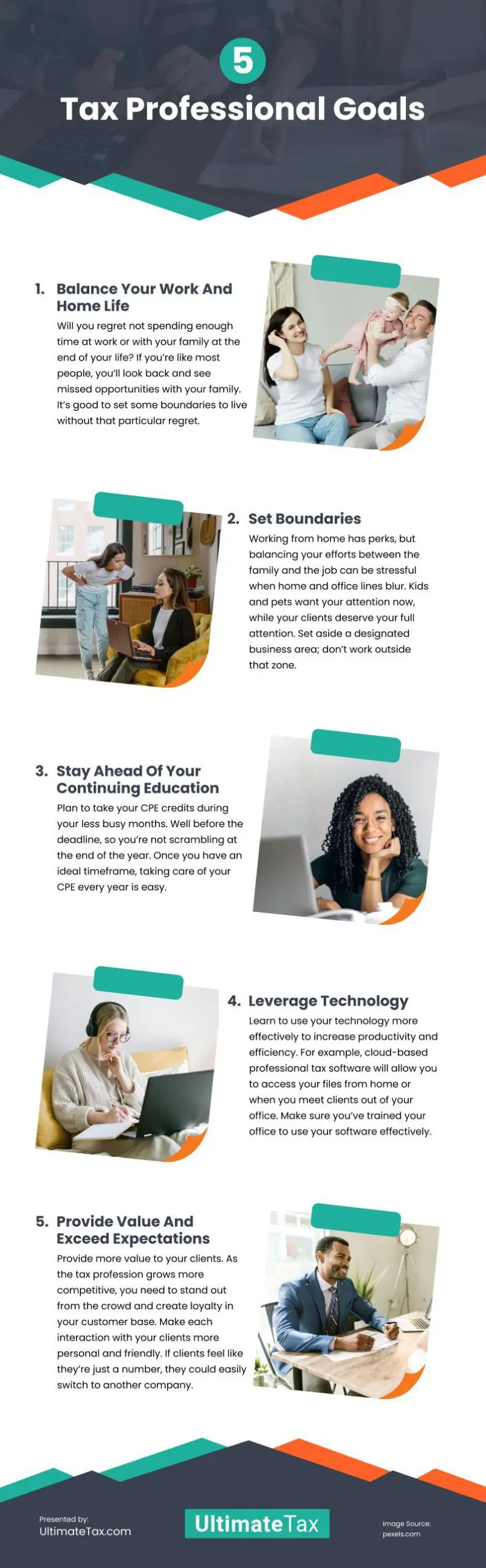 5 Tax Professional Goals Infographic