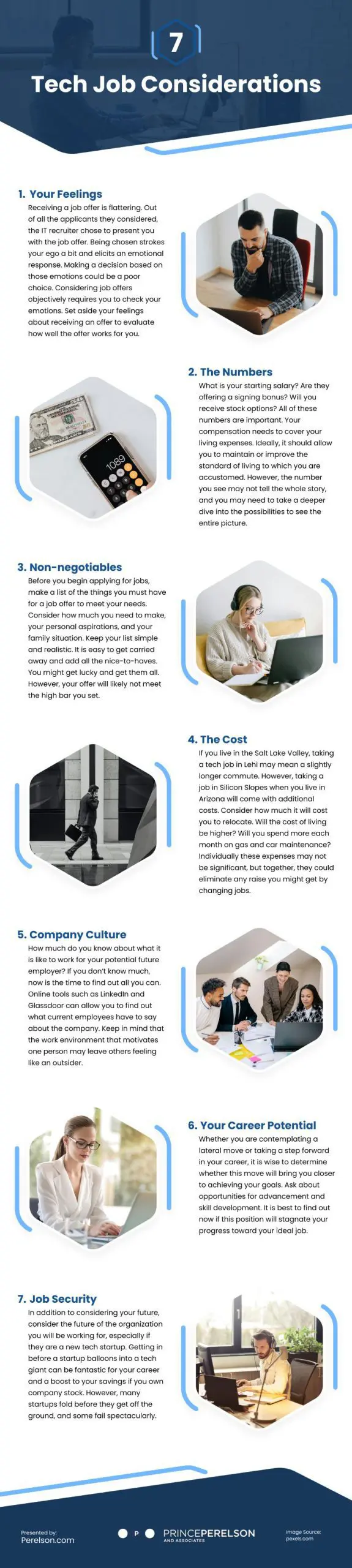 7 Tech Job Considerations Infographic