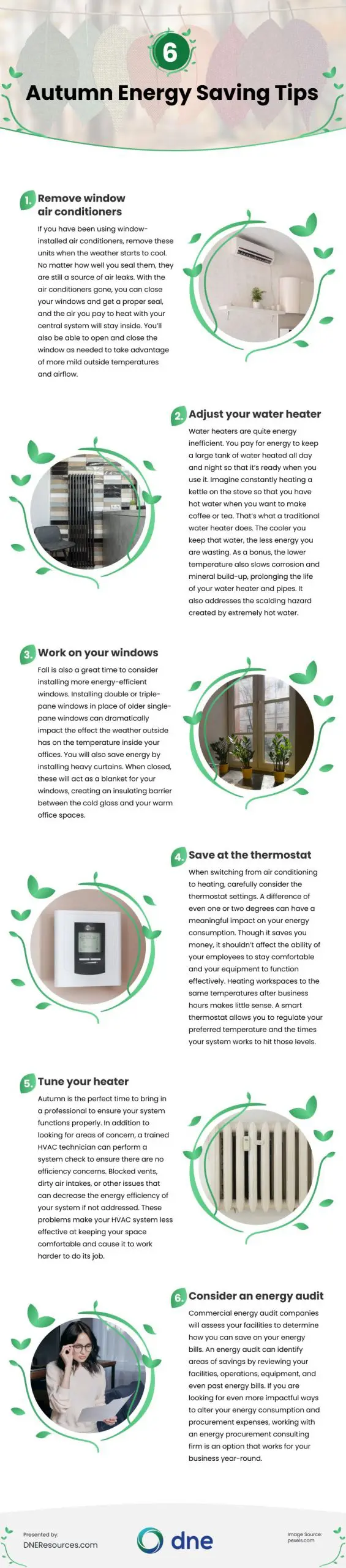 6 Autumn Energy Saving Tips Infographic