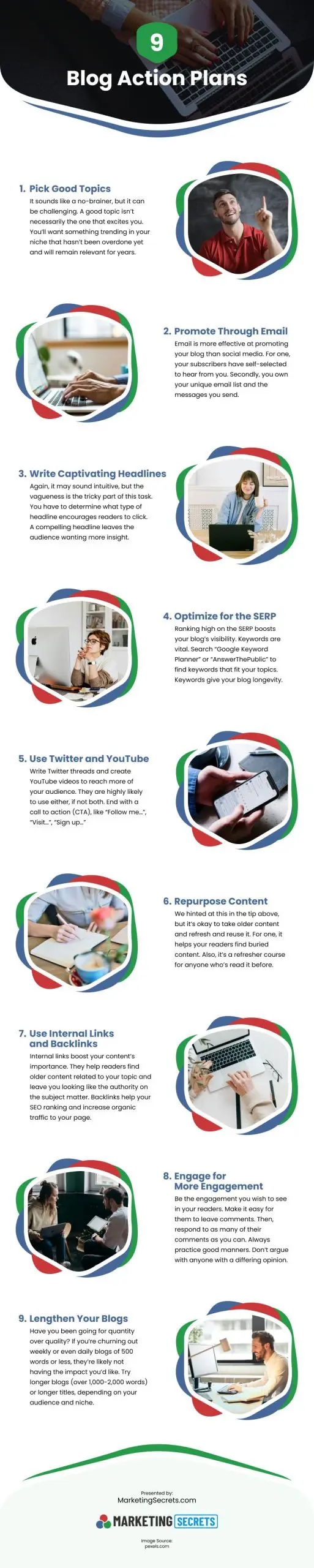 9 Blog Action Plans Infographic