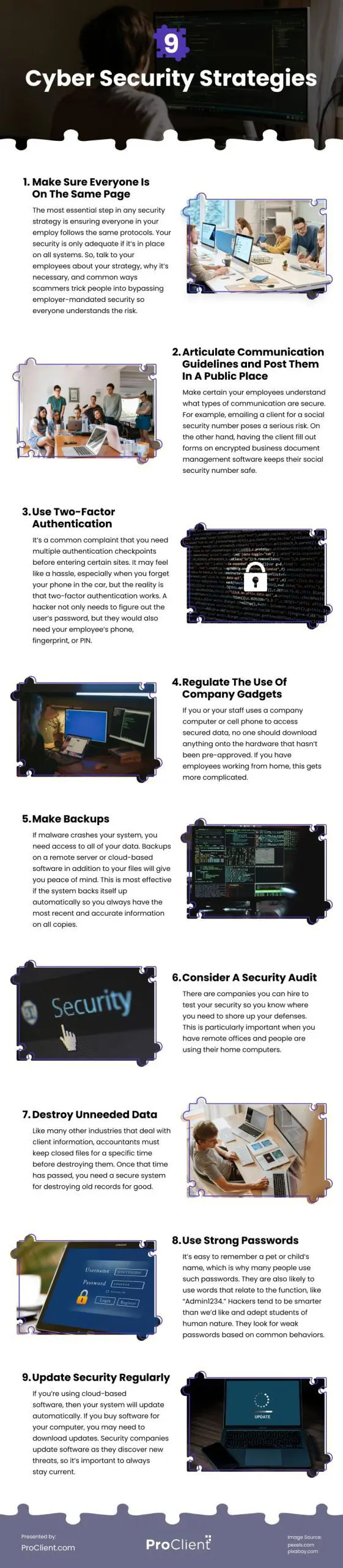 9 Cyber Security Strategies Infographic