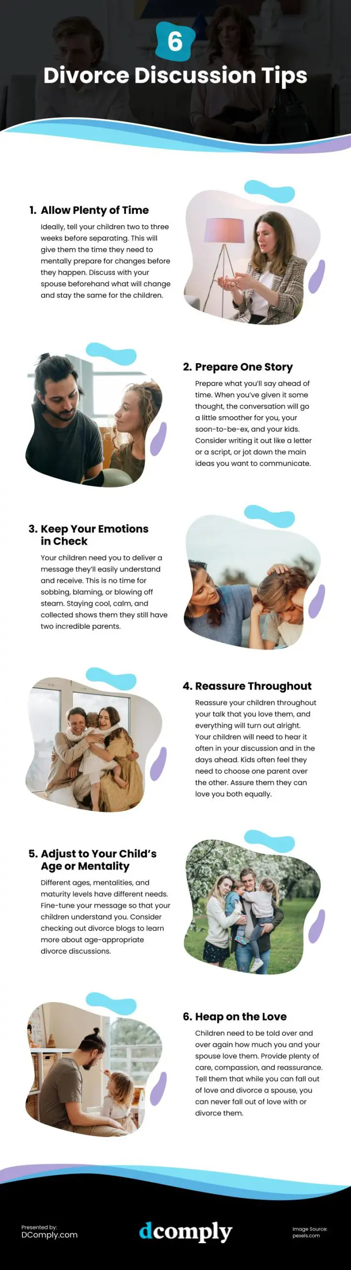 6 Divorce Discussion Tips 6 Divorce Discussion Tips Infographic