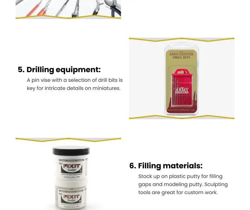 10 Miniature Assembly Supplies