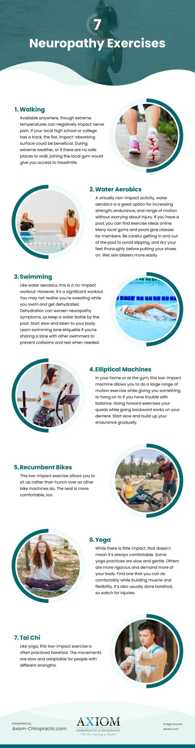 7 Neuropathy Exercises Infographic