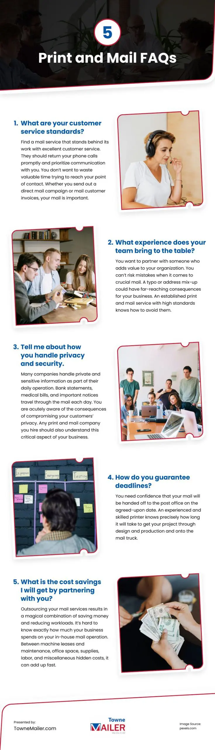 5 Print and Mail FAQs 5 Print and Mail FAQs Infographic