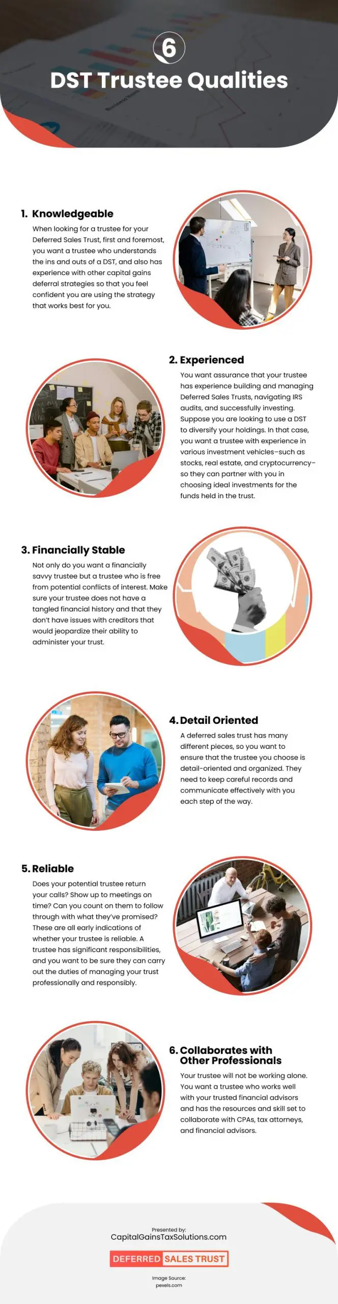 6 DST Trustee Qualities Infographic