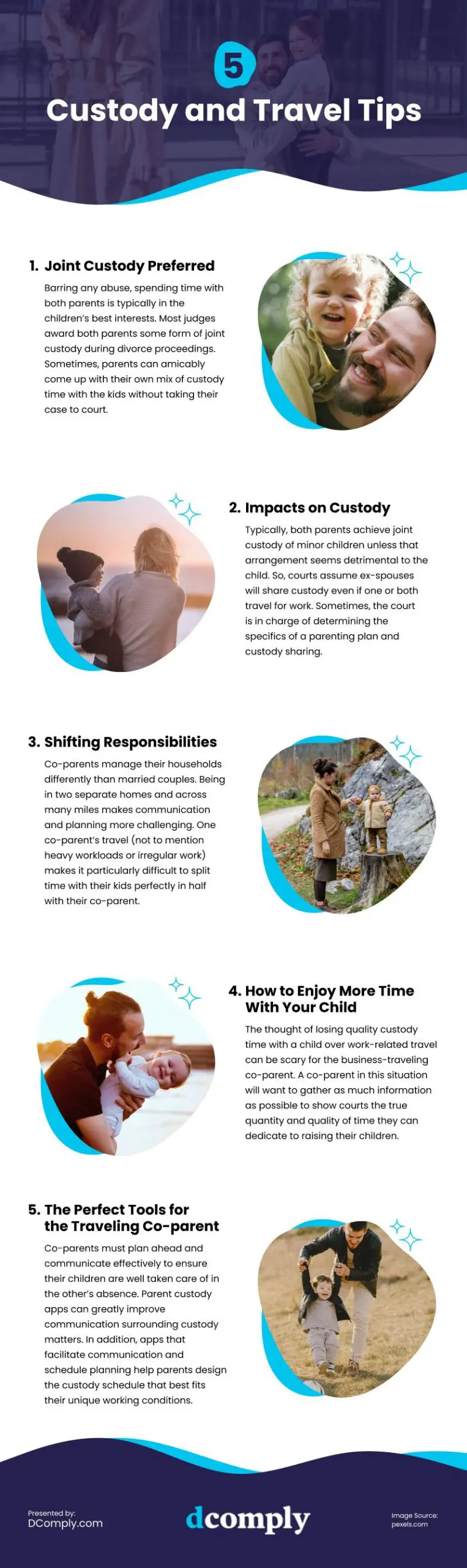 5 Custody and Travel Tips Infographic