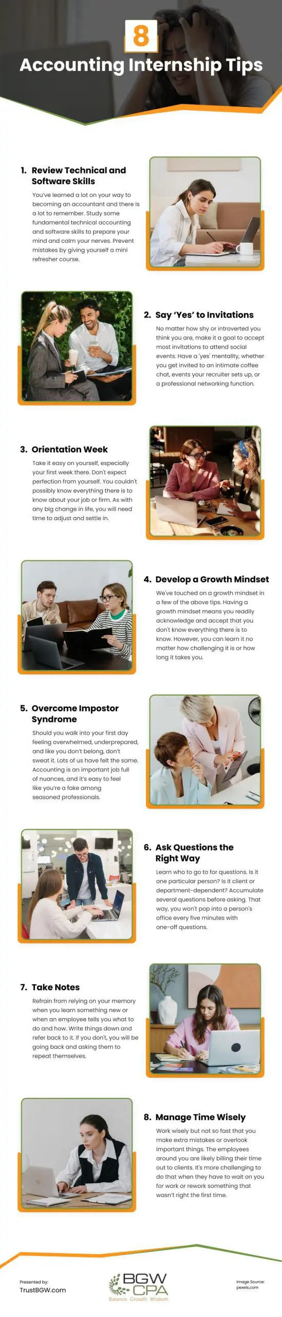8 Accounting Internship Tips 8 Accounting Internship Tips Infographic