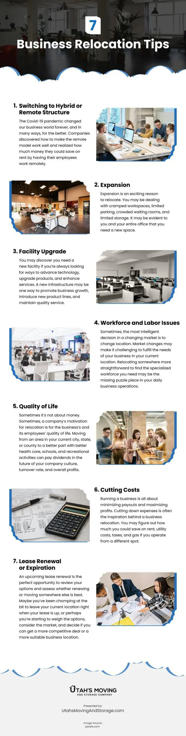 7 Business Relocation Tips Infographic