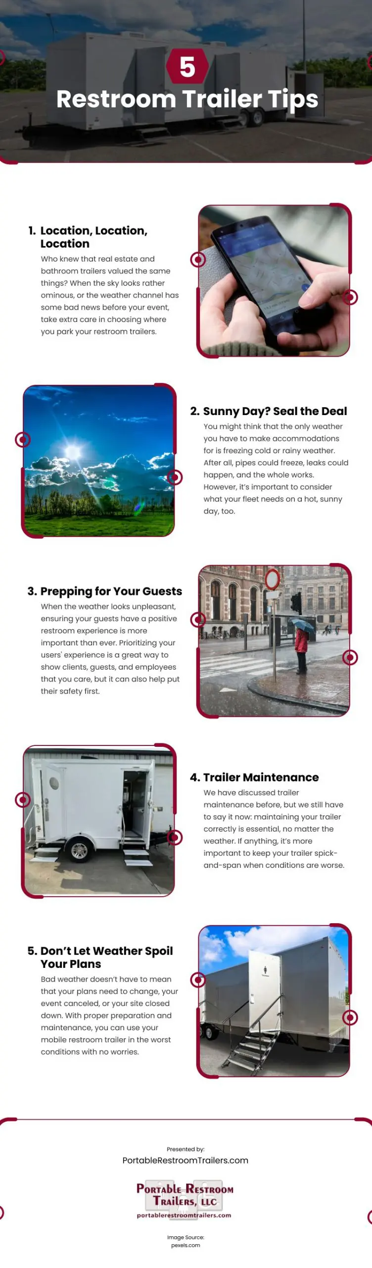 5 Restroom Trailer Tips Infographic