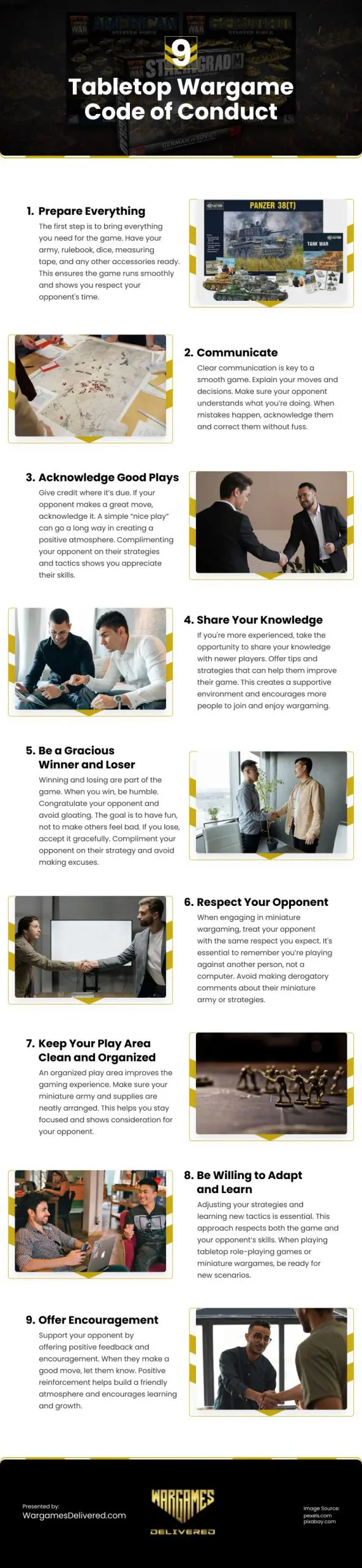 9 Tabletop Wargame Code of Conduct Infographic