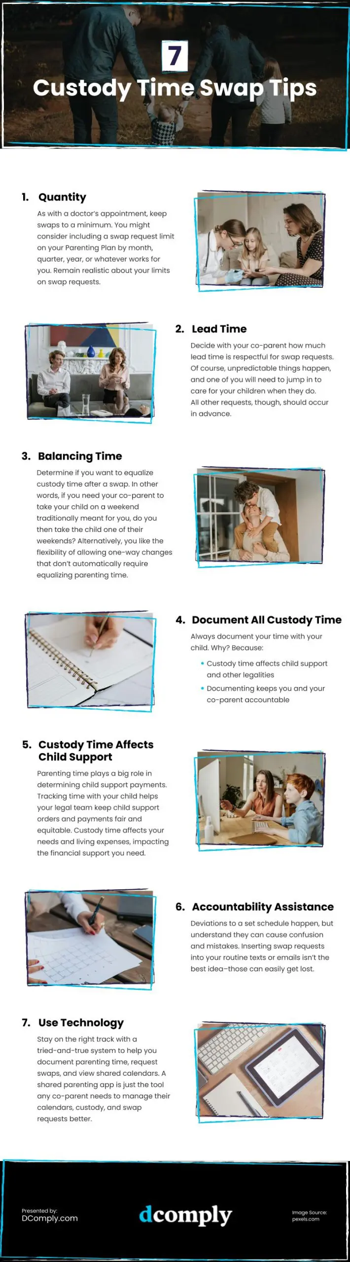 7 Custody Time Swap Tips 7 Custody Time Swap Tips Infographic