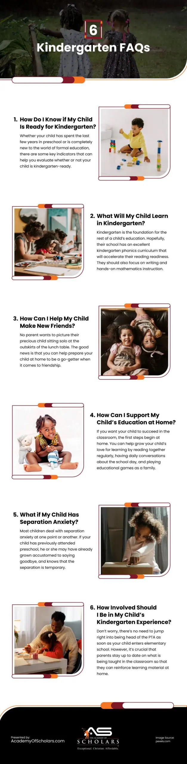 6 Kindergarten FAQs 6 Kindergarten FAQs Infographic