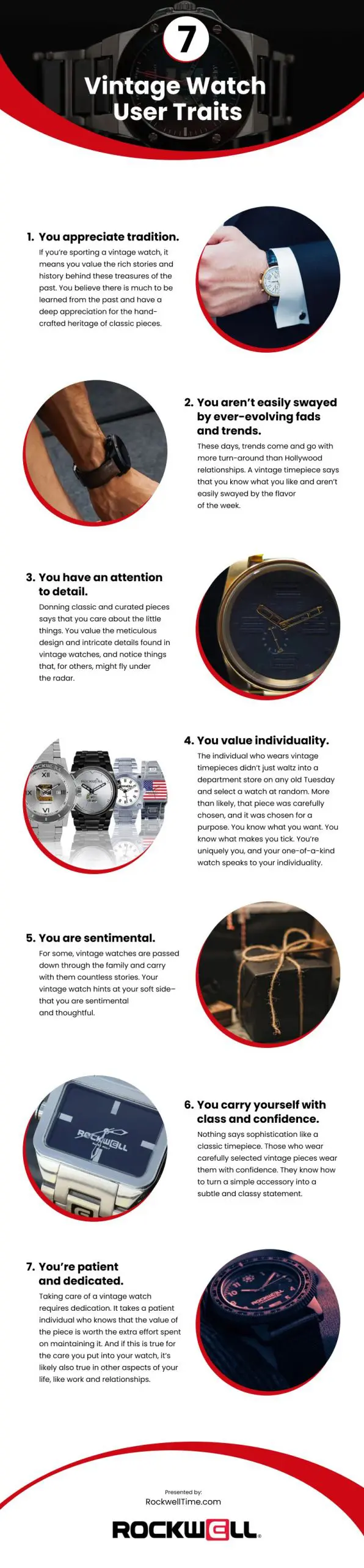 7 Vintage Watch User Traits Infographic