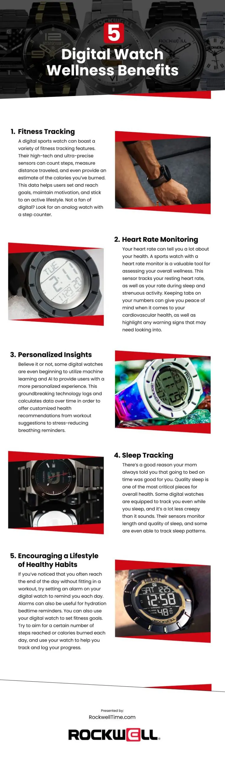 5 Digital Watch Wellness Benefits Infographic