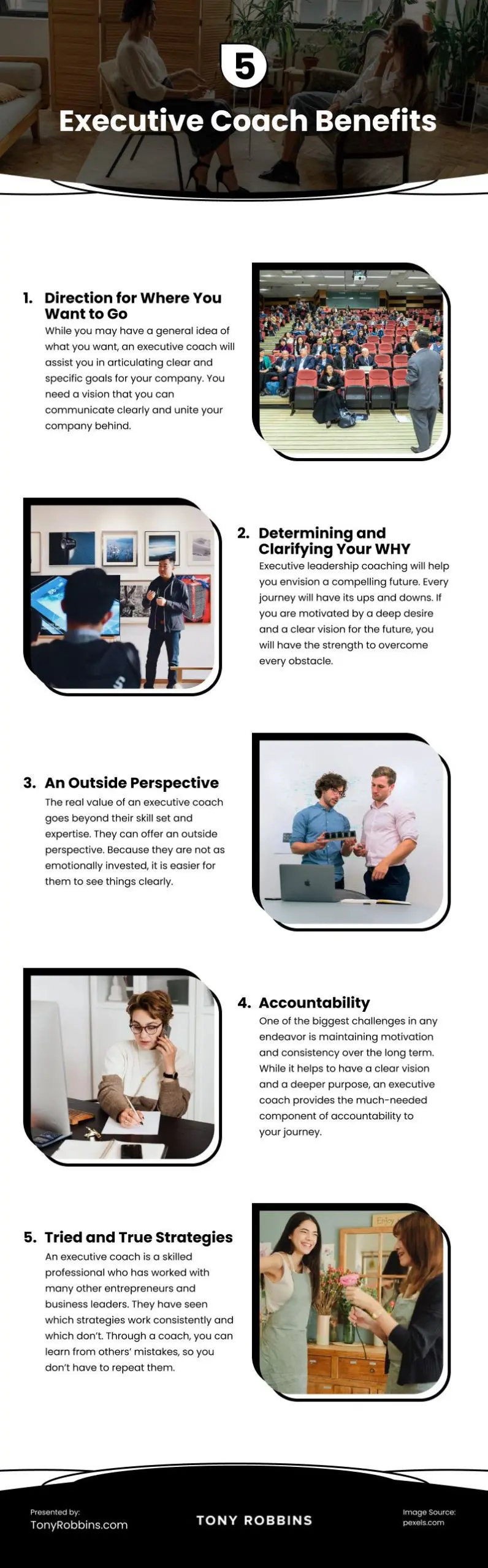 5 Executive Coach Benefits Infographic