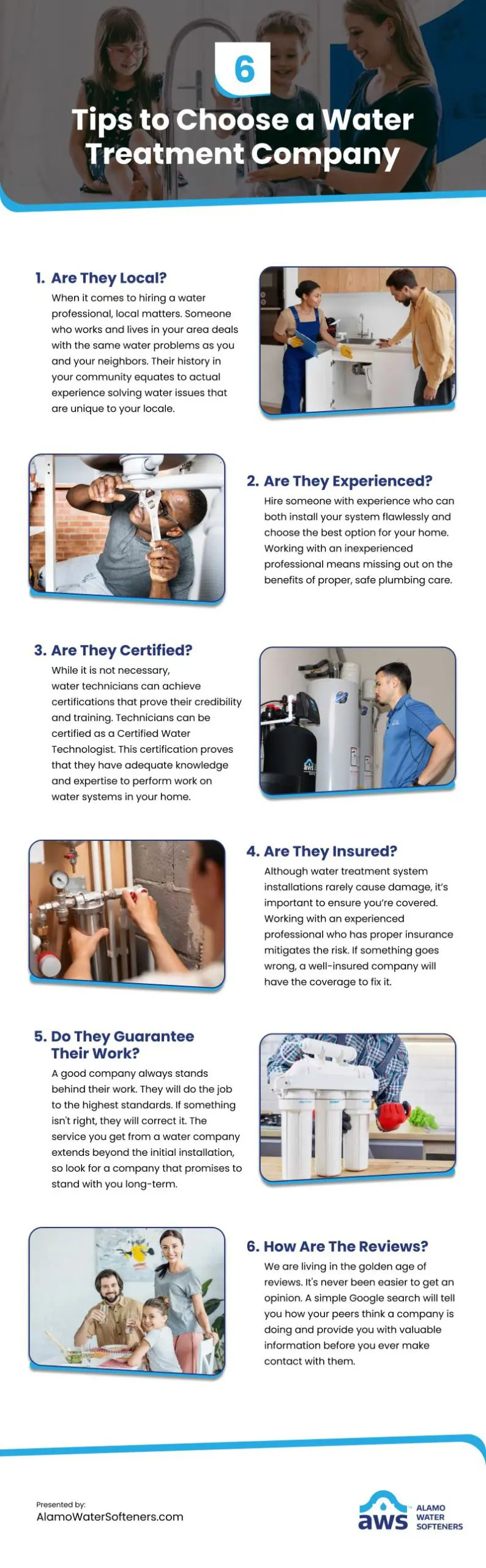 6 Tips to Choose a Water Treatment Company Infographic