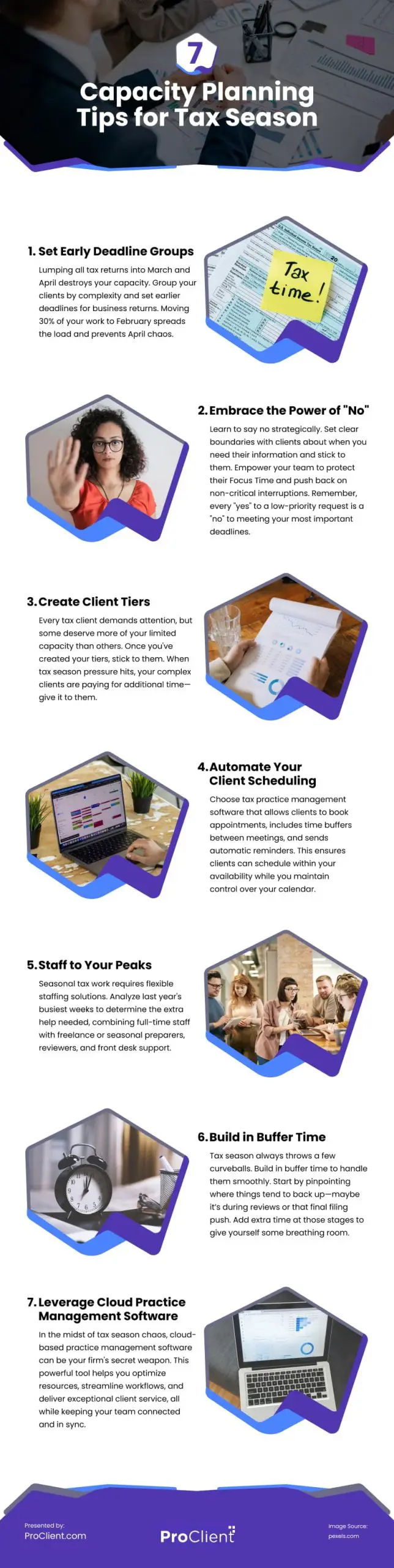 7 Capacity Planning Tips for Tax Season Infographic