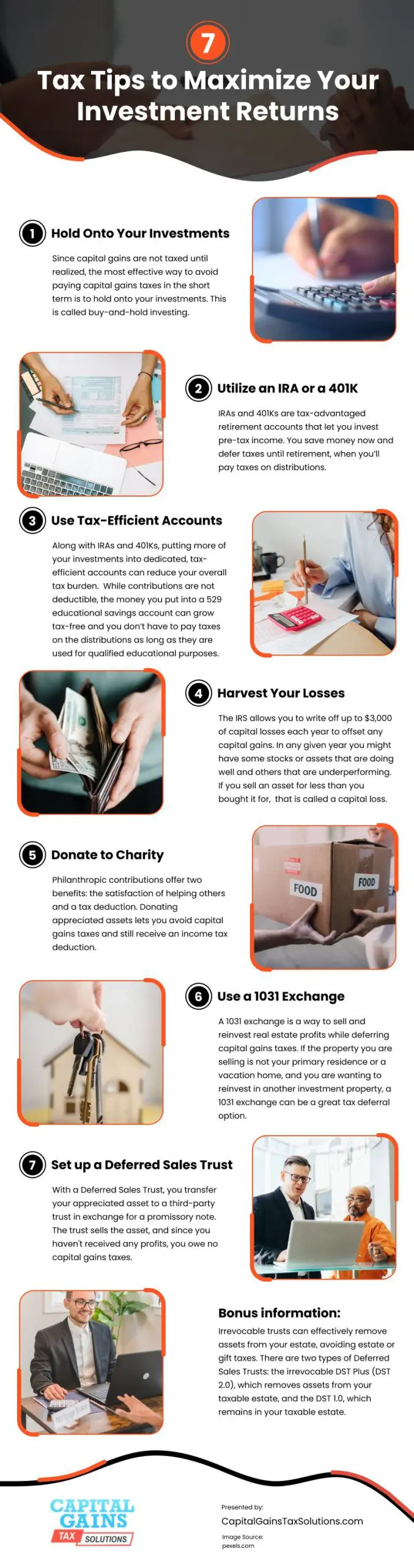 7 Tax Tips to Maximize Your Investment Returns Infographic
