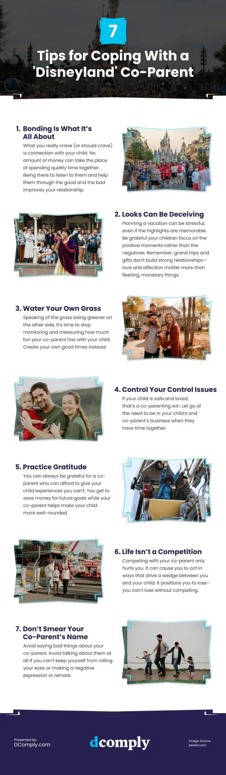 7 Tips for Coping With a 'Disneyland' Co-Parent Infographic