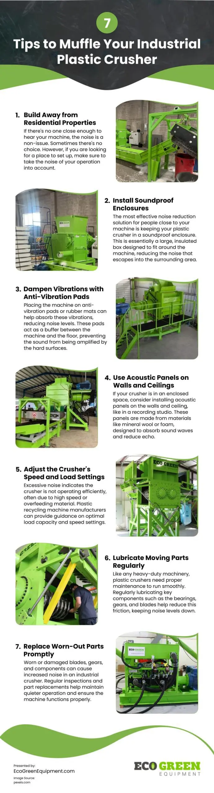 7 Tips to Muffle Your Industrial Plastic Crusher Infographic
