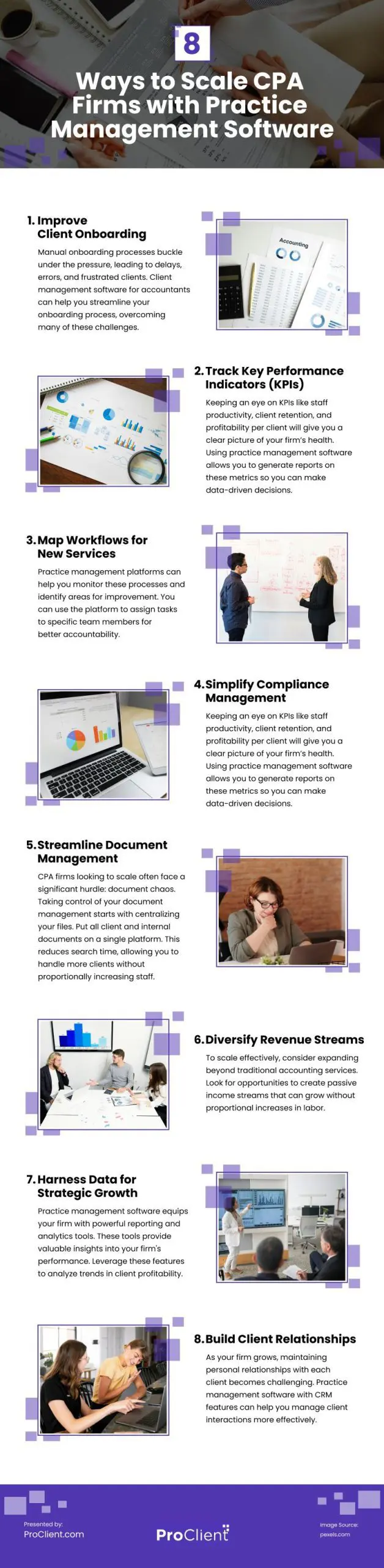8 Ways to Scale CPA Firms with Practice Management Software Infographic